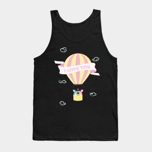 Lovely Bunnies Ride Air balloon Tank Top